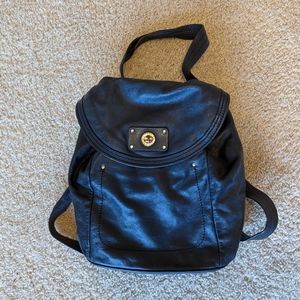 Marc Jacobs black leather backpack